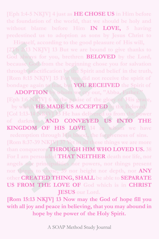 I am Loved: Women's Daily Bible Study SOAP Method and Prayer Journal (110 days)